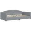 vidaXL Letto da giorno grigio chiaro 100x200 cm tessuto