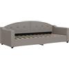 vidaXL Letto da giorno taupe 80x200 cm tessuto
