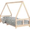 vidaXL Letto per bambini 80x200 cm in legno di pino massiccio