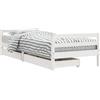 vidaXL Letto per bambini con cassetti bianco 90x190 cm in legno di pino massiccio
