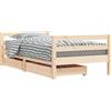 vidaXL Letto per bambini con cassetti 80x160 cm in legno di pino massiccio