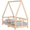 vidaXL Letto per bambini 70x140 cm in legno di pino massiccio