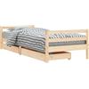 vidaXL Letto per bambini con cassetti 90x190 cm in legno di pino massiccio