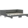 vidaXL Divano letto estraibile Grigio scuro 100x200 cm Tessuto