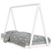 vidaXL Letto per bambini bianco 90x200 cm in legno di pino massiccio
