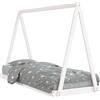 vidaXL Letto per bambini bianco 80x200 cm in legno di pino massiccio
