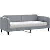 vidaXL Divano letto con materasso Grigio chiaro 80x200 cm Tessuto