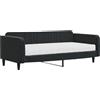 vidaXL Divano letto con materasso Nero 100x200 cm Velluto