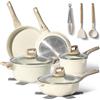 Just Perfecto JL-31: Set di pentole in granito da 13 pezzi - Beige