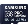 Samsung PRO Ultimate MB-MY256SB - Flash-Speicherkarte - 256 GB - A2 / Classe video V30 / UHS-I U3 - microSDXC UHS-I - Bla