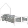vidaXL Letto per bambini bianco 80x200 cm in legno di pino massiccio