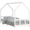 vidaXL Letto per bambini bianco 90x190 cm in legno di pino massiccio