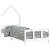 vidaXL Letto per bambini bianco 90x200 cm in legno di pino massiccio