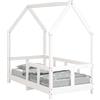 vidaXL vidaXL - Struttura letto per bambini - 70x140 - cm - solido - pino - bianco