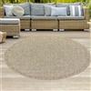 Teppich-Traum Tappeto per interni ed esterni in juta naturale Dimensioni - 120 cm rotondo
