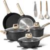 Just Perfecto JL-32: set di pentole in granito da 13 pezzi - Nero