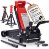 AREBOS Martinetto di manovra AREBOS 3T con pedale + 2 cavalletti e supporti per martinetto
