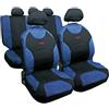 LAMPA Set di coprisedili Drive-Jeans con 5 copripoggiatesta in tessuto denim