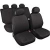 LAMPA Set coprisedili auto Biba nero 2 sedili anteriori 2 sedili posteriori 5 copripoggiatesta