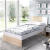 Dmora Letto per Bambini Allegruze 97x196 cm Bianco, Dimensione Materasso 90x190 cm Singolo