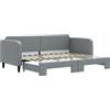 vidaXL Divano letto estraibile Grigio chiaro 80x200 cm Tessuto