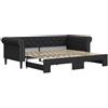 vidaXL Divano letto estraibile nero 90x200 cm in Pelle finta