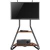 Maclean MC-455 Supporto TV angolare in stile Bauhaus, Supporto TV indipendente a due livelli in legno, Portata fino a 10 kg, Supporto TV fino a 40 kg, 37-75'', Max. VESA 600x400, Altezza max. Altezza 1460 mm