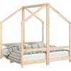 vidaXL Lettino 2x(70x140) cm in legno di pino massiccio