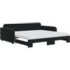 vidaXL Divano letto estraibile con materasso Nero 100x200 cm Velluto