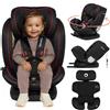 Lionelo Seggiolino auto Lionelo Bastiaan i-Size dalla nascita a 12 anni, da 0 kg a 36 kg, i-Size, Isofix + Top Tether - Nero Rosso
