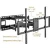 VALUE Supporto a parete per TV, flessibile, 60-120 pollici, fino a 120 kg