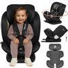 Lionelo Seggiolino auto Lionelo Bastiaan i-Size dalla nascita a 12 anni, da 0 kg a 36 kg, i-Size, Isofix + Top Tether - Nero Grigio