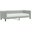 vidaXL Letto da giorno con materasso grigio chiaro 80x200 cm in velluto