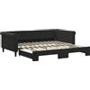 vidaXL Letto da giorno allungabile nero 100x200 cm in velluto
