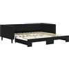 vidaXL Letto da giorno allungabile nero 100x200 cm in velluto