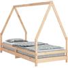 vidaXL Letto per bambini 80x200 cm in legno di pino massiccio