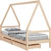 vidaXL Letto per bambini con cassetti 80x200 cm in legno di pino massiccio