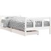 vidaXL Letto per bambini con cassetti bianco 90x200 cm in legno di pino massiccio