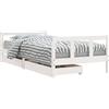 vidaXL Letto per bambini con cassetti bianco 90x190 cm in legno di pino massiccio