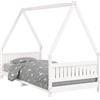 vidaXL Letto per bambini bianco 90x200 cm in legno di pino massiccio