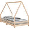 vidaXL Letto per bambini 90x190 cm in legno di pino massiccio