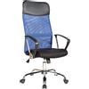 Import [Generic] Sedie per ufficio Rebecca Mobili in similpelle e nylon, nero e blu