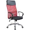 Import [Generic] Sedie da ufficio Rebecca Mobili in ecopelle e nylon, nero e rosso