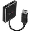 Lindy 38430 hub di interfaccia DisplayPort 21600 Mbit/s Nero