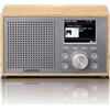Lenco DAR-017WH - Radio DAB+/FM compatta ed elegante con Bluetooth® e custodia in legno - Rovere