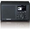 Lenco DAR-017BK - Radio DAB+/FM compatta ed elegante con Bluetooth® e alloggiamento in legno - radio a batteria e di rete