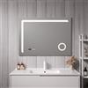 pro.tec Specchio da bagno a LED 'Chambave' con 120 LED Cornice in alluminio 100 x 70 cm Colore argento