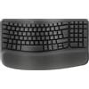 Logitech Wave Keys - Tastiera - senza fili - 2,4 GHz, Bluetooth LE - QWERTY - Ceca - Grafite (920-012307)