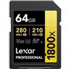 Lexar LSD1800064G-BNNNG Scheda di memoria flash 64 GB SDXC UHS-II Classe 10