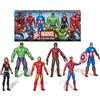 Hasbro Set di 6 figure Marvel 30 cm Vedova Nera Iron Man Star Lord America Hulk Spiderman di Hasbro